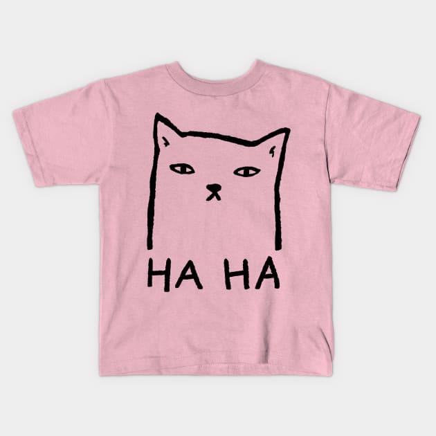 HA HA Kids T-Shirt by FoxShiver